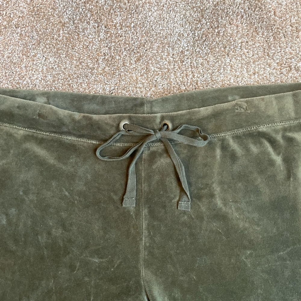 Green Velour Zip Up Hoodie and Pants Set Hoodie 3X Pants XXL Lounge Wear - Picture 8 of 16